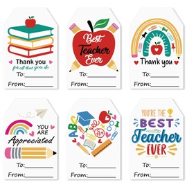 COCHIE - Pegatinas de agradecimiento para profesores, 36 unidades, etiquetas adhesivas para maestros de agradecimiento, etiquetas autoadhesivas para el nombre del día del profesor, sellos de sobres,