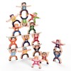 moopok Wooden Stacking Toys,16Pcs Circus Hercules Acrobatic Troupe Interlock Toy,Balancing