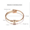 OutstandLong Initial W Letter Rose Gold Cuff Bracelet for Wife