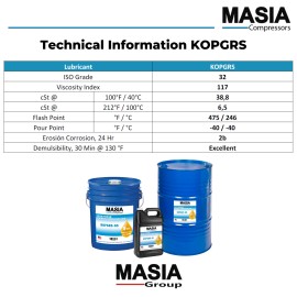Masia Compressors SK-32 Kaishan Lubricant, 1 Gallon Jug, Made in USA, Synthetic Base