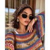 Triangle Hair Scarf for Women, 4Pcs Headscarf Bandana Tie-Back Hair