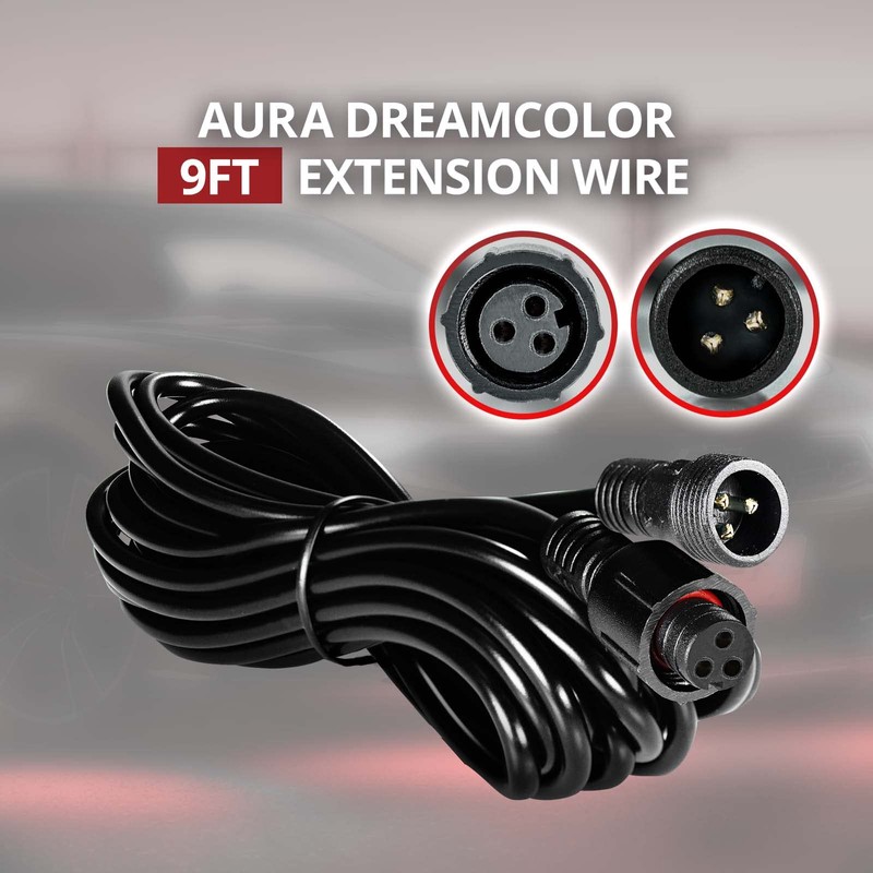 OPT7 1pc 9 ft Front Extension Wire for Aura Dreamcolor
