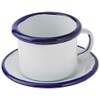 'Ibili 903000 Cup and Saucer "Blanca, Steel, White/Blue, 8.5 x