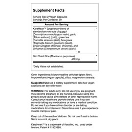 Swanson Red Yeast Rice Cholesterol Support - Featuring Karaheart 60 Vegan Caps