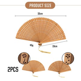 FFDHWU 2 Pieces Of Carved Fans, Hollow Fans, Foldable Fans, Gift Fans, Stage Performance Props, Party Supplies, Home Decorations