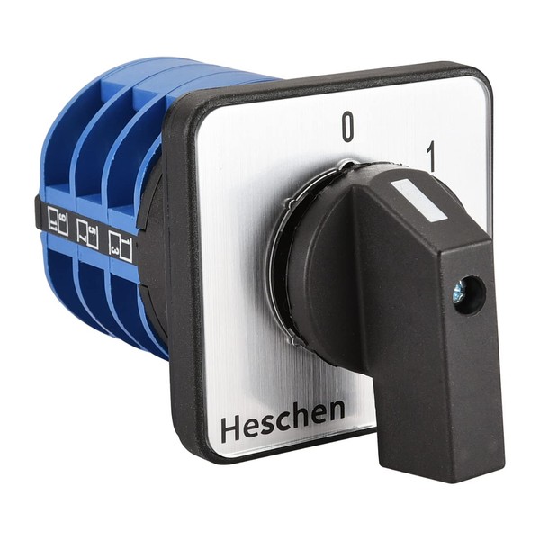 Heschen Universal Rotary Cam Selector Changover Switch, SZW26-40/0-3.3, 660V 40A, 4 Position 3 Phase 12 Terminal, CE
