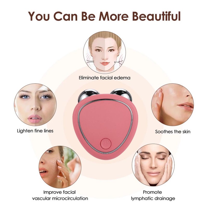 Microcurrent Face Massager Roller Facial Massager Face Lifting Firming Double