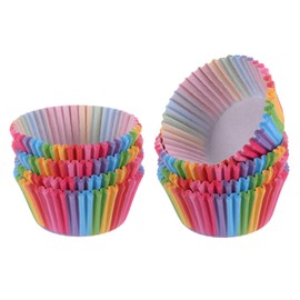 sourcing map 200 Count Cupcake Liners Rainbow Cupcake Cups Standard Size Muffins Liners Papers Baking Cups Wrappers Greaseproof for Party Wedding Birthday