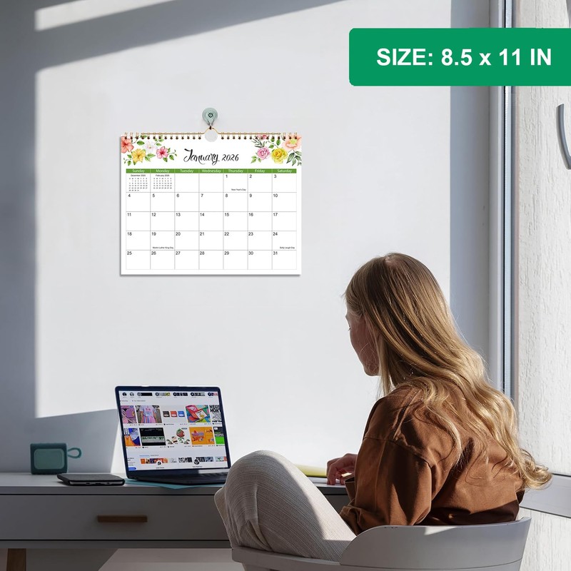 2026 Wall Calendar - 2026 Calendar, 18 Month Calendar Runs
