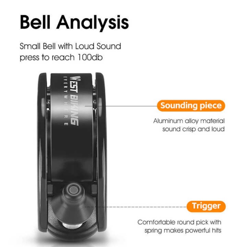 Hidden Bicycle Bell Conch Bicycle Handlebar Ebike Horn Bell Bicycle