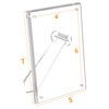 NIUBEE 4x6 Picture Frame, Acrylic Clear Photo Frame with Magnets