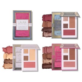 LAURA GELLER NEW YORK Paletas de sombra de ojos y rubor Glam On the Go - Cada juego incluye tres paletas - Listo para regalar - Maquillaje fácil de us