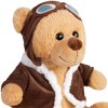 BRUBAKER Teddy Bear Pilot with Aviator Glasses and Pilot Outfit