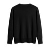 Blostirno Women's V-Neck Knit Cardigan, Cotton, Plain, Thick, Office, Loose,