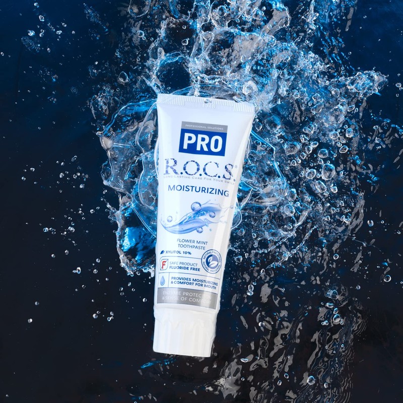 R.O.C.S. Rocks PRO Moisturizing Dry Mouth, Dry Mouth, Whitening, Enzyme-Contained