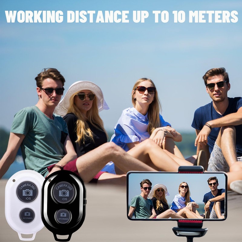 SMCEHEYA Wireless Bluetooth Camera Shutter Remote Control for Smartphones -