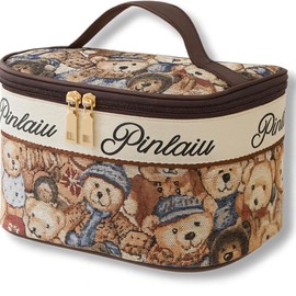 All Trust Makeup Pouch, Makeup Pouch, Vanity Pouch, Large Capacity, Korean Cosmetic Pouch, Bear