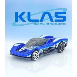 Hot Wheels Group C Fantasy (Blue, Black & White) 1/10 HW Race Day - 2024-74/250 (Short Card) - includes a KLAS Car Keeper Protector Case - HTC74