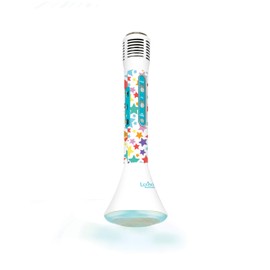 Lexibook, iParty, Karaoké Micro Star Bluetooth® mit Stimmwechselfunktion, Mikrofon zum Singen, eingebauter Lichtlautsprecher 5W, micro SD slot, Weiß/Blau, MIC210