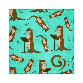 Genuwind Customs Silk C Flute Swab | 100% Pure Mulberry Silk | Safe & Gentle on Flutes | Non-Treated for Enhanced Absorption & Drying | Premium Stitching | 10”x10” (Otters, 10"x10")