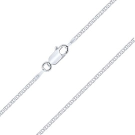 Planetys - Children's and Baby Marine Chain 925 Sterling Silver Rhodium-Plated Chain - Necklace - 1.8 mm Width Lengths 32-34-36-38-40 cm, No Gemstone