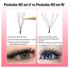 Extensiones De Pestañas Itntfn Mink 4d Forma U Voluminosas