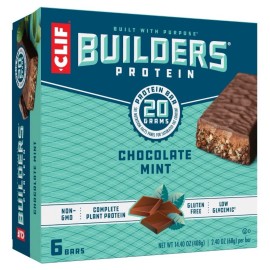CLIF Bar  New CLIF Builders Chocolate Mint Grams Plant Protein Bars 14.40oz (1 Box)