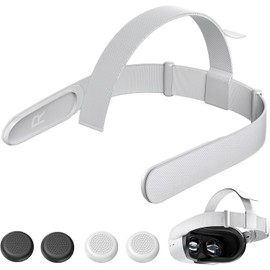 Head Strap for 0culus Quest 2 Headset, Replacement Headband for Quest 2, Comes with 4 Controller Thumb Grip Covers, Head Strap for Quest 2