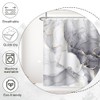 Ruelvth Grey Shower Curtain, Ombre Light Grey Marble Shower Curtain