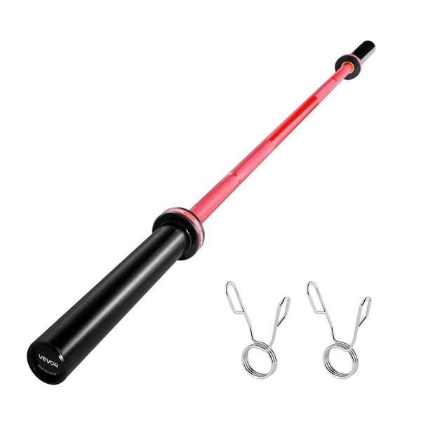 VEVOR 6FT Barbell Bar, Fits 2-Inch Weight Plates, Barbell Bar