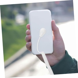 MERRYHAPY 2pcs Anti-Lost Hanger Remote Retractable Leash for Tvs Phones Tablets White Teardrop Design