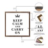 Rustic Style Framed Wood Sign with Phrase Keep Calm and