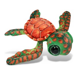 DolliBu Orange Sea Turtle Super Soft Stuffed Animal, Cute Realistic Stuffed Animals for Girls, Boys, Adults Animal Gifts, Kids Ocean Nursery Decor for Newborn, Cuddly Wild Baby Plush Toys - 10 Inches