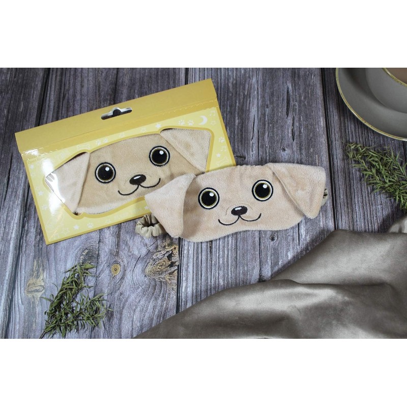 Dog Animal Plush Sleep Eyemask (Golden Labrador Retriever)