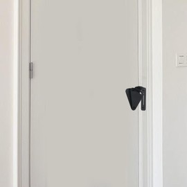 Nicerity Barn Door Lock Hardware Steel Sliding Privacy Latch for Pocket Doors Garage and Shed (Black)