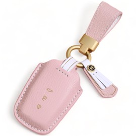 [smasol] New Harrier 80 Series Corolla Cross Late 2023 Yaris Cross Key Case Prius 60 Series Rank 250 Series 300 Series Crown Crossover Sports Key Cover Genuine Leather Smart Key Case, Dull Pink /