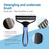 Sense Hometek Undercoat Rake Comb With Bath Brush for Dogs