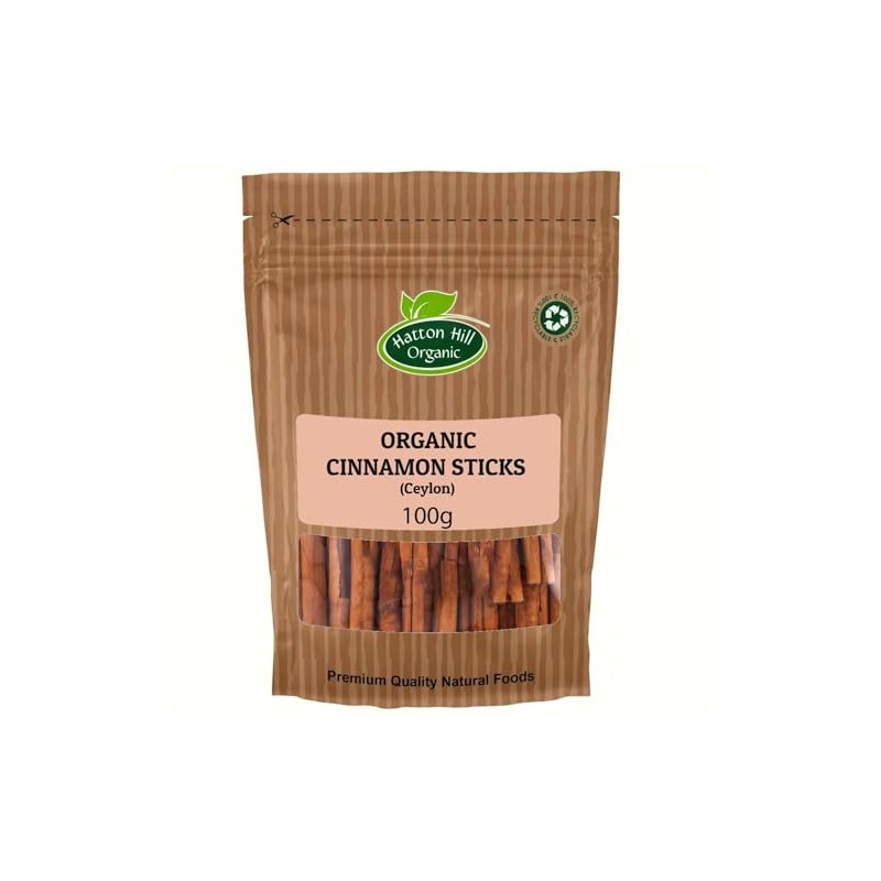Organic Ceylon Cinnamon Sticks 100g by Hatton Hill Organic