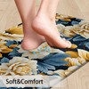 Blue Yellow Kitchen Mats for Floor 2 Piece, Spring Floral