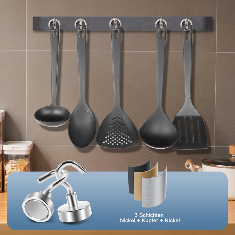 Anelueeoo 16 Pack Magnetic Hooks Heavy Duty Strong Neodymium Magnet