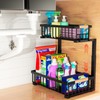 HOMVIA 2-Tier Under Sink Organizer – Slide-Out Reversible Pull-Out Storage