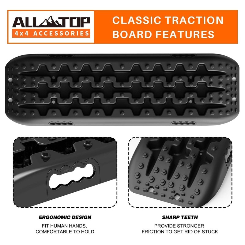 ALL-TOP Recovery Traction Boards, 2PCS & Mounting Kit, Reinforced Off