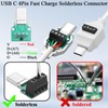QIANRENON USB C 4Pin Schnellladung Lötfreier Anschluss PD60W USB Typ