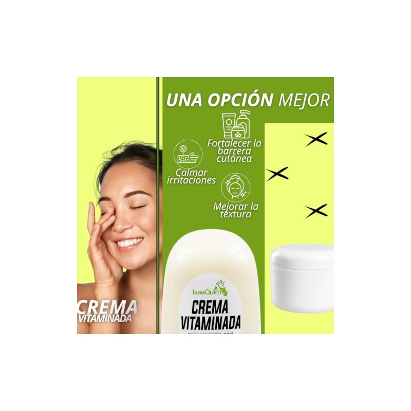 Crema Vitaminada IsaaQuim® con Colágeno, Complejo B, Vitamina C y