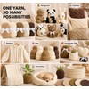 ilauke 5x100g Chenille Yarn Chunky, Crochet Yarn for Amigurumi, Brown