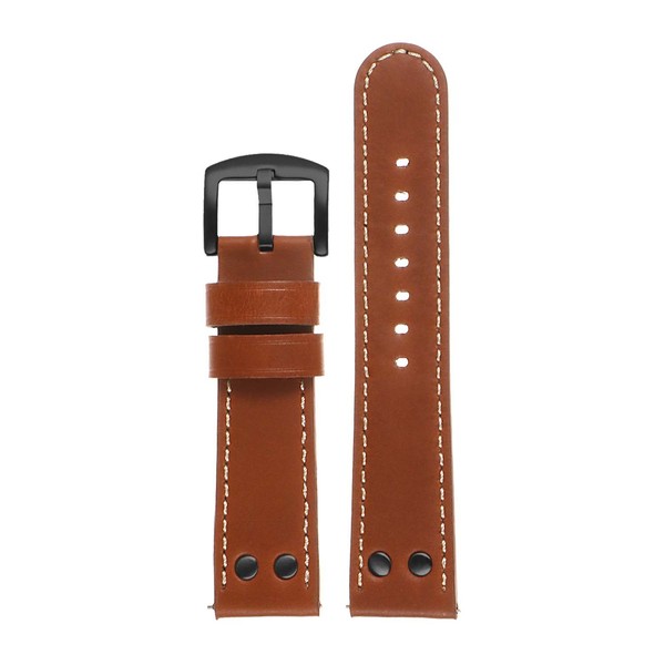 DASSARI Aviator Pilot Leather Quick Release Watch Band Strap with