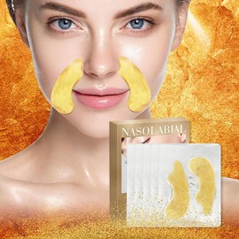 ilisya Grape Seed Extract Face Patch, 5 Pairs Moisturizing Mouth Skincare Lifting Sticker, Facial Skin Care Product for Women & Men - Color: Purple, Specification: one-size