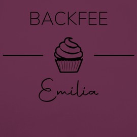 Geschenk mit Namen personalisiert by Shirtracer - Apron - Baking Apron Women - Backfee with Name, 4 Aubergine