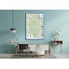 Illinois Physical State Map - 15.1 x 23.3 Inches -