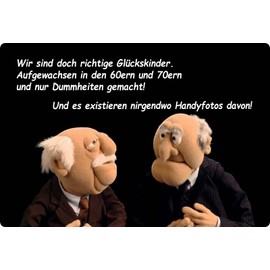 Ontrada Tin Sign 20 x 30 cm Domed Waldorf Statler Muppet Show Lucky Children Decorative Gift Sign